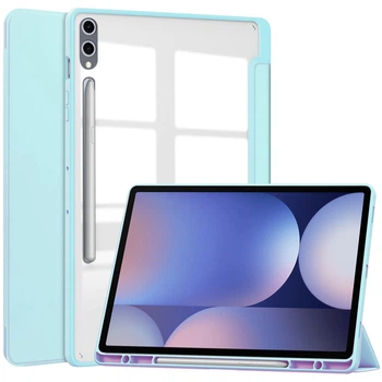 Чехол Clear Acrylic Samsung Galaxy Tab S10+ SM-X820, SM-X826 с местом для стилуса Голубой
