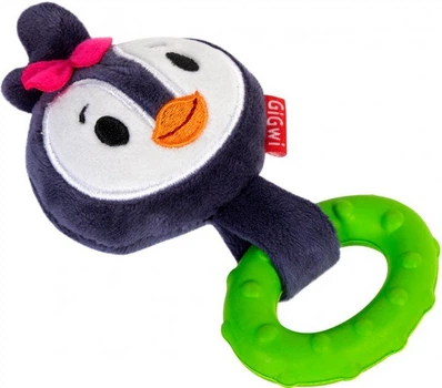 Іграшка для собак GiGwi Suppa Puppa Пінгвін з пищалкою 15 см Dark grey