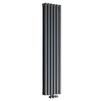 Дизайнерский радиатор Rastas Aurora 2 1500x360 вертикальный, антрацит матовый