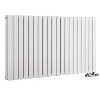 Дизайнерский радиатор Rastas Aurora 2 500x1200 горизонтальный, белый глянцевый