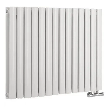 Дизайнерский радиатор Rastas Aurora 2 500x780 горизонтальный, белый глянцевый