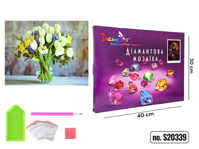 Алмазная мозаика на подрамнике "Весенняя Серенада" 30х40 См