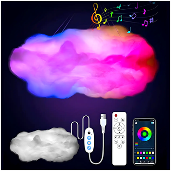 Подвесной LED светильник Облако с USB и пультом ДУ RGB для дома LS-1120