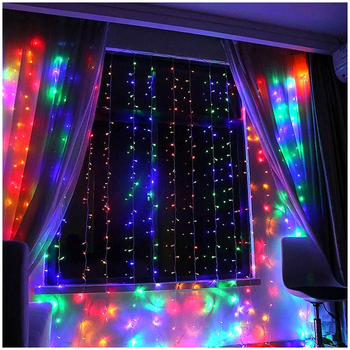 Гирлянда штора 2х2 м 240LED RGB для дома и улицы LS-599