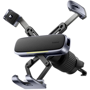 Автотримач для телефону Baseus C40483401813-00 UltraControl Gravity Car Mount for Foldable Phone Гравітаційна фіксація в повітропровід Сірий