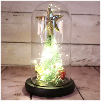 Світна різдвяна ялинка в колбі 23 5 см з LED-підсвіткою для дому USB LS-372