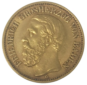 Колекційна золота монета "10 марок - Friedrich I" 3,982 г 1875-1888 роки