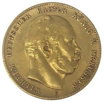 Колекційна золота монета "10 марок - Wilhelm I" 3,982 г 1872-1873 роки