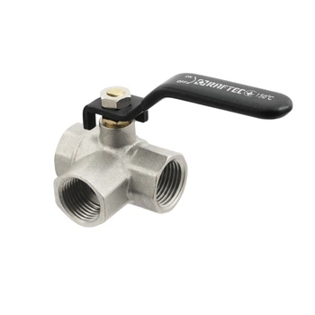 Трехходовой Кульовий кран Raftec 1/2″ ВВВ латунь (TDRH01)