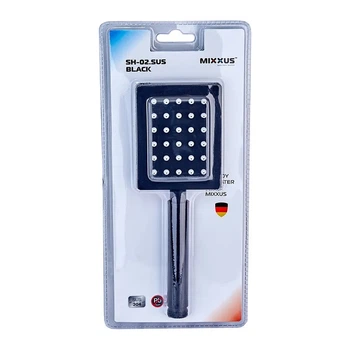 Лейка для душа Mixxus SH-02 1 режим, черная матовая (MI6120)