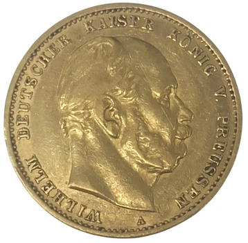 Колекційна золота монета "10 марок - Wilhelm І" 3,982 г 1874-1888 роки