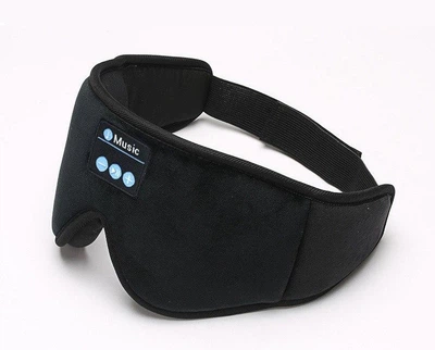 3D маска для сна с Bluetooth наушниками, черная, с беспроводным соединением