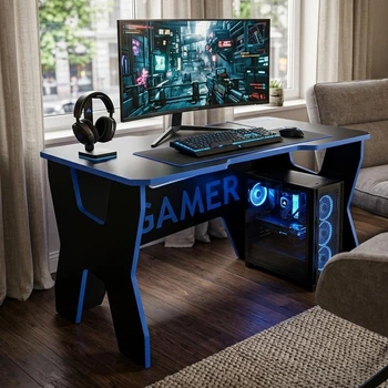 Стол игровой XGamer Generic 2 : 150х90х75 см, Черный ЛДСП SWISSPAN, нагрузка до 150 кг