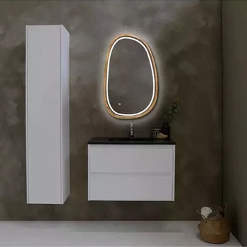 Дзеркало асиметричне Luxury Wood Dali з комбінованою LED підсвіткою, дуб натуральний, 550х850мм