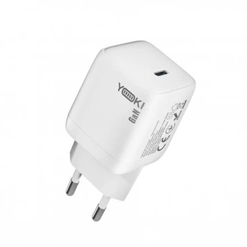 Мережевий зарядний пристрій YOKI NanoGaN YK-GaN25NCB PD&QC 25W (Type-C) White