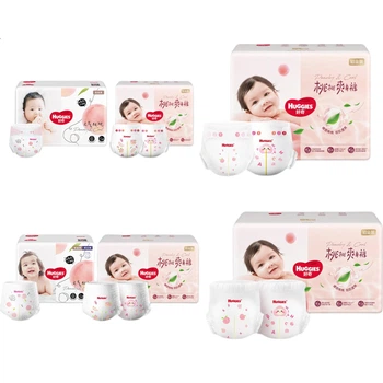 Подгузники-трусики Huggies Platinum Little Peach Pants M 92шт 6-11кг дышащие
