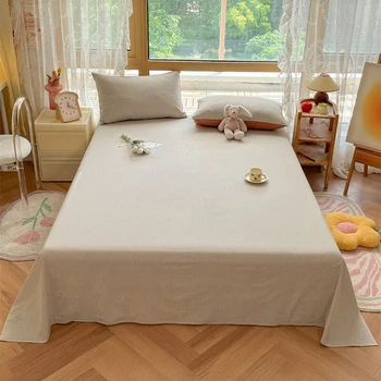 Простыня Wuyinliangpin из хлопка 120x230 см, кофейная