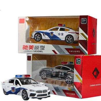 MAILE KID Дитяча іграшка BMW M8, звукова та світлова симуляція зі сплаву, спеціальна поліцейська модель автомобіля, подарунок на день народження та Новий рік для хлопчиків та дівчаток