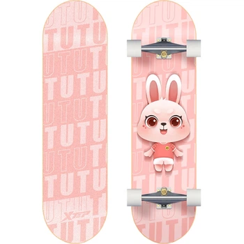 Дитячий скейтборд XTEP Double Kick Tail, професійна модель для хлопчиків та дівчаток, підходить для підлітків та початківців [Необхідний для курсів скейтбордингу в початковій та середній школі]