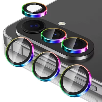 Защитное стекло с рамкой на камеру CD Pattern для Samsung Galaxy A37 5G разноцветный