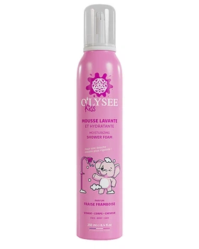 Дитяча крем-пінка для купання 3 в 1 з ароматом полуниці та малини O'LYSEE Whipped Shower Foam Strawberry & Raspberry, 250 мл