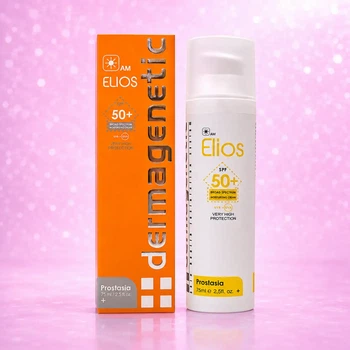 Dermagenetic Elios SPF 50 сонцезахисний тонуючий крем для обличчя від пігментації 75 мл