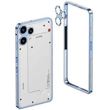 Чехол – бампер Metal Frame для Nothing Phone (3a) Lite с защитной рамкой на камеру blue