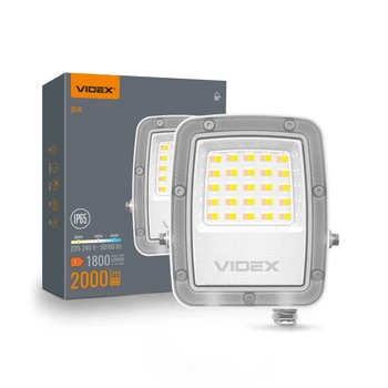 LED прожектор VIDEX F5 20W 3000-5000-6500K 230V White VL-F5-020CW 29252