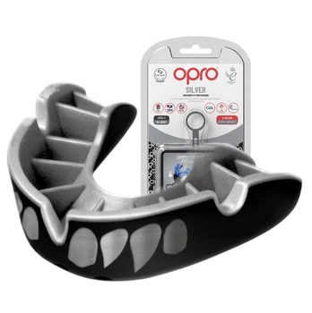 Капа OPRO Silver Jaws срібляста доросла (Silver_Jaws)