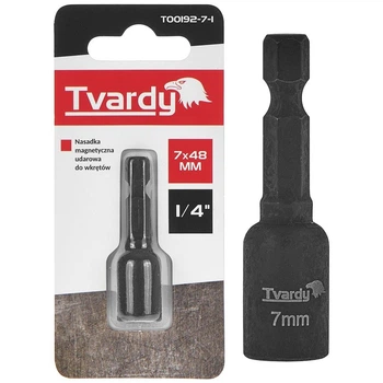 Головка біти ударна "Tvardy" магнітна шестигранна 7 х 48 мм