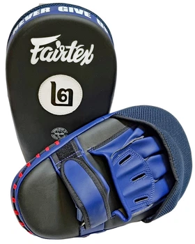 Лапы боксерские Fairtex FMV12 Angular Focus Mitts черно-синие 2 шт (FMV12_Black/Blue)