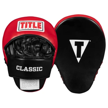 Лапи боксерські Title Classic Charge Punch Mitts чорно-червоні 2 шт (CCHPM)