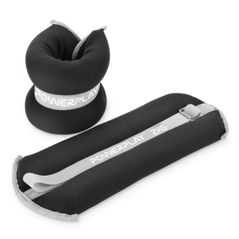 Утяжелители-манжеты для ног и рук PowerPlay PP-4349 Ankle/Wrist Weights черные 2 шт х 2 кг (PP_4349_Black_2)