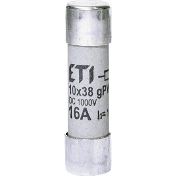 Запобіжник ETI CH 10x38 gPV 16A 1000V DC (10kA) (2625107)