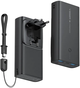 Powerbank Veger ACE100 10000 mAh PD QC 3.0 20W Black (6970453554884)