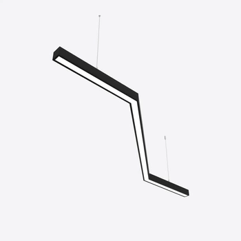 Светодиодный светильник X-LED 80 Вт черный зигзаг (1450x555x43)