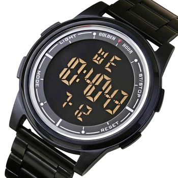 Чоловічий годинник GoldenHour Water Metal Black тактичний водостійкий 2 ремінці