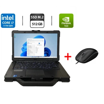 Защищенный ноутбук Б-класс Dell Latitude 5430 Rugged / 14" (1920x1080) TN / Intel Core i7-1185G7 (4 (8) ядра по 4.8 GHz) / 16 GB DDR4 / 512 GB SSD M.2 / nVidia T500, 4 GB GDDR6, 64-bit / WebCam б/у + Подарок Проводная мышь / USB