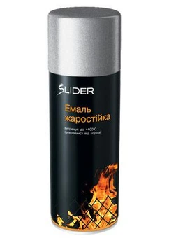 Емаль SLIDER color жаростійка, чорна, аер. 400 мл