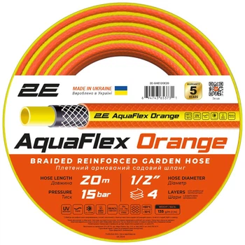 Шланг 2Е AquaFlex 2E-GHE12OE20, Оранжевый - 595229