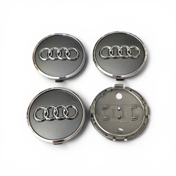 Колпачки (заглушки) в диски Audi, серые 61\56,5мм 4M0 601170 G64