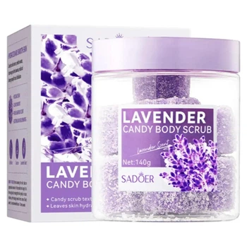 Cкраб для тіла з екстрактом лаванди Sadoer Lavender Candy Body Scrub, 140 г