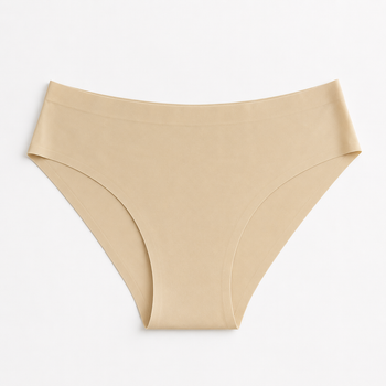 Бесшовные трусики слипы 2XL бежевые Lulola 1236