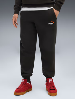 Дитячі спортивні штани для хлопчика Puma Essentials 2 Color No.1 Logo 68582471 122-128 см Black/Redflash (4070033447284)