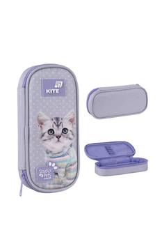 Пенал школьный Kite Studio Pets цвет серый KITE ЦБ-00297746