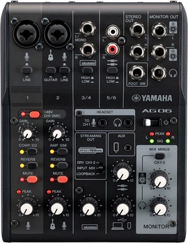 Микшерный пульт Yamaha AG06 MK2 Black (40145_solo)