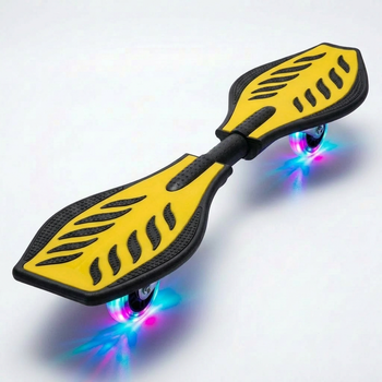 Рипстик роллерсерф со светящимися колесами и алюминиевой рамой SP-Sport Ripstik 4711 Yellow-Black