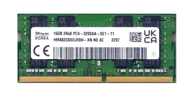 Оперативна пам'ять для ноутбука SK hynix 16GB DDR4 3200MHz SO-DIMM 2Rx8 (HMA82GS6DJR8N-XN) код CG-493740214
