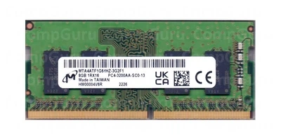 Оперативна пам'ять для ноутбука Micron 8GB DDR4 3200MHz SO-DIMM 1Rx16 (MTA4ATF1G64HZ-3G2F1)