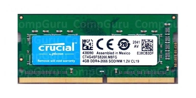 Оперативная память для ноутбука Crucial 4GB DDR4 2666MHz SO-DIMM (CT4G4SFS8266.M8FG)